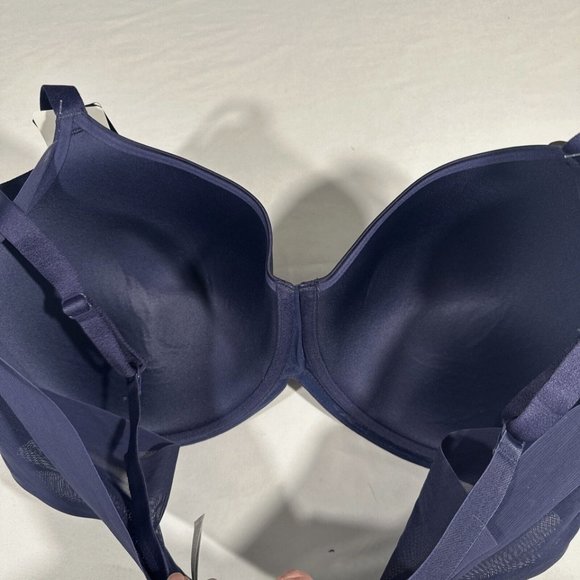 NWT Wacoal [ 40DDD US] Ultimate Side Smoother‎ Underwire T-Shirt Bra Blue #6279 - Picture 9 of 11